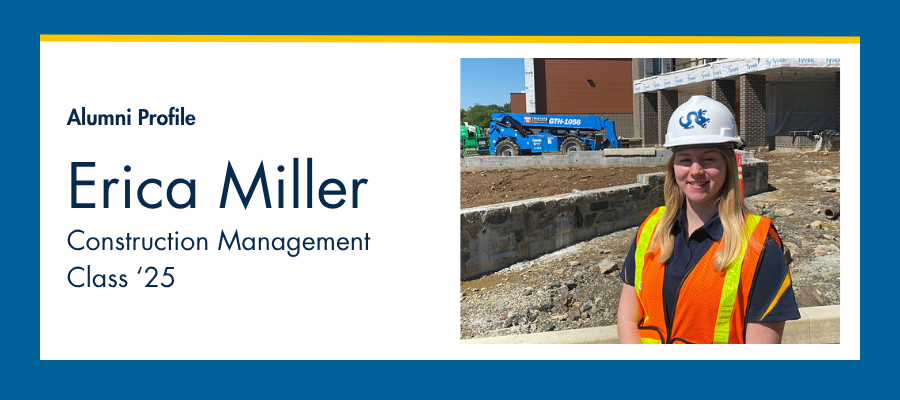 woman on construction site with helmet and construction vest smiling